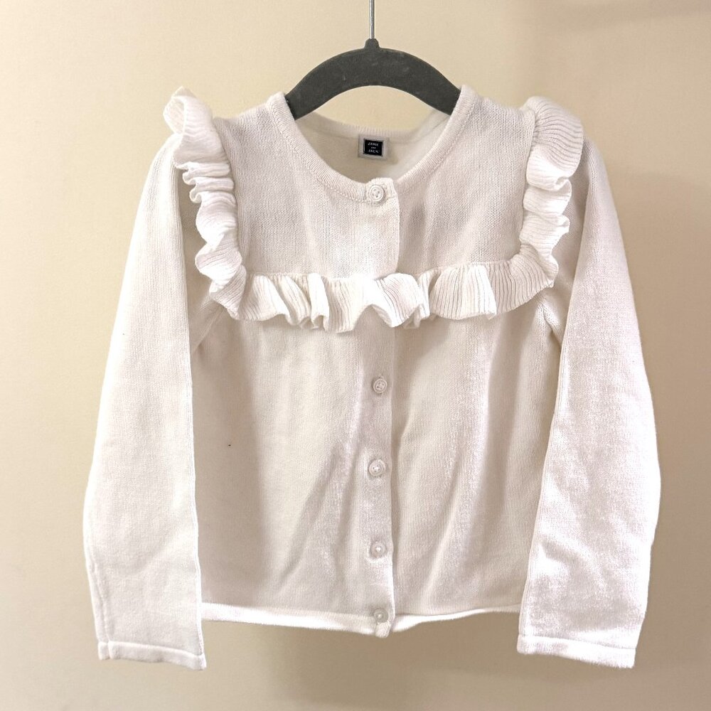 Janie & Jack Girls Ruffle Cardigan Size 4, Toddler